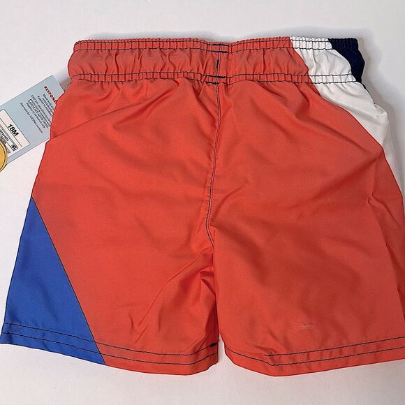 Cat & Jack Boys Swim Trunks Colorblock Red Blue Quick Dry Board Shorts 18M New! - Picture 3 of 10